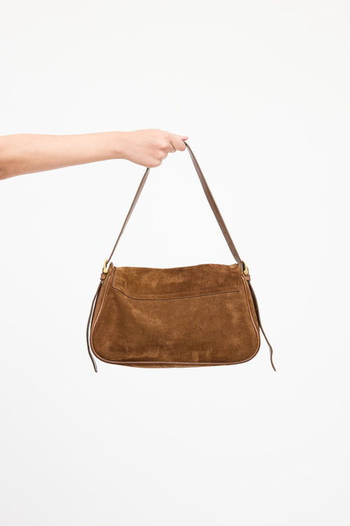 AMI Paris Suede Paname Paname Shoulder Bag