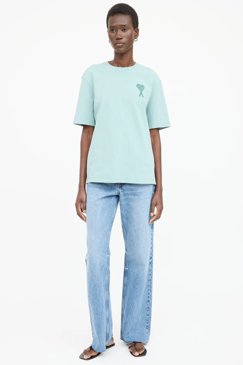 AMI Paris Logo Patch Heart T-Shirt