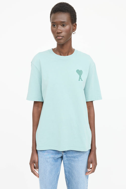 AMI Paris Logo Patch Heart T-Shirt