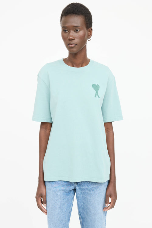 AMI Paris Logo Patch Heart T-Shirt