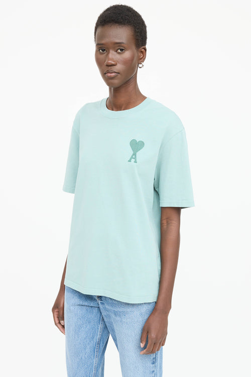 AMI Paris Logo Patch Heart T-Shirt