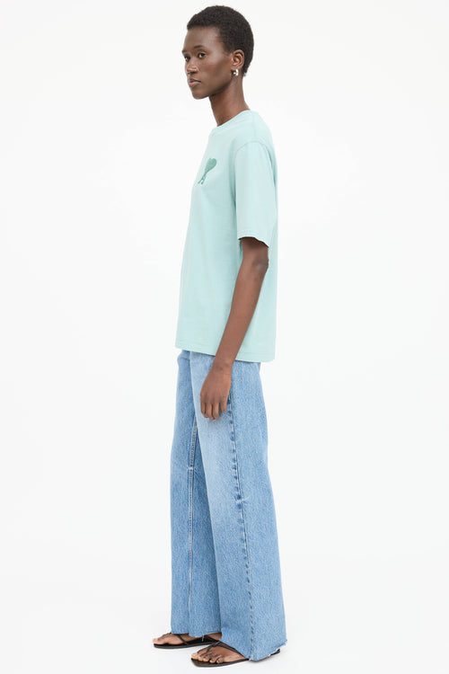 AMI Paris Logo Patch Heart T-Shirt