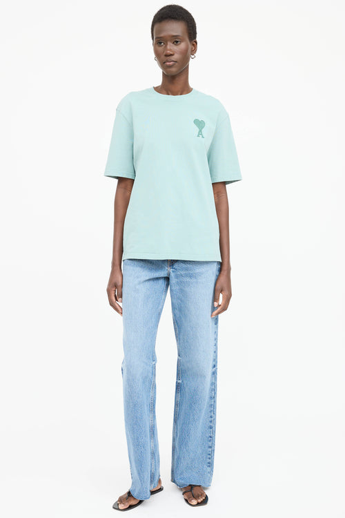 AMI Paris Logo Patch Heart T-Shirt