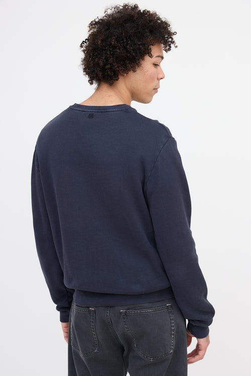 AMI Paris Terry Logo Crewneck Sweatshirt