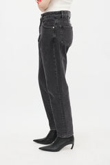 AMI Paris Black Tapered Fit Jeans