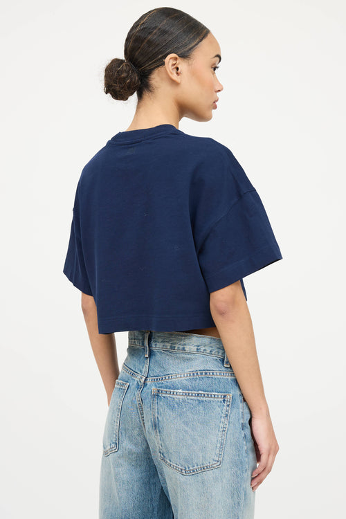 AMI Paris Embroidered Cropped T-Shirt