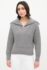 AMI-Paris-Grey-Wool-Ribbed-