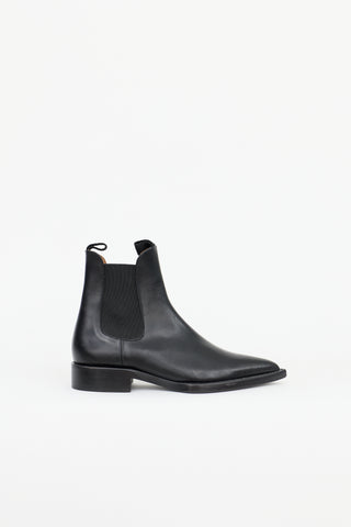 AMI Paris Leather Lauro Ankle Boot