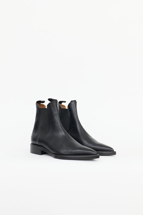 AMI Paris Leather Lauro Ankle Boot