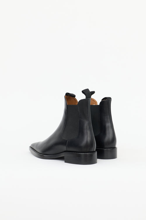 AMI Paris Leather Lauro Ankle Boot