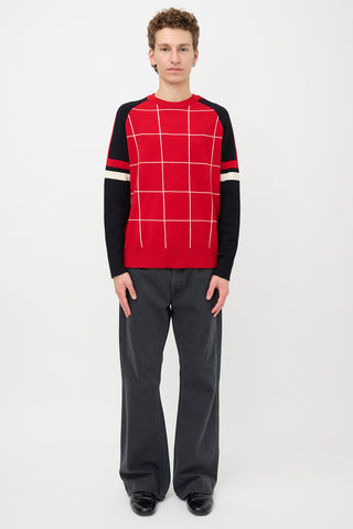 AMI Paris Merino Wool Patterned Sweater