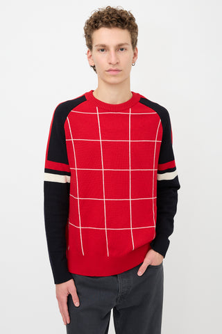 AMI Paris Merino Wool Patterned Sweater