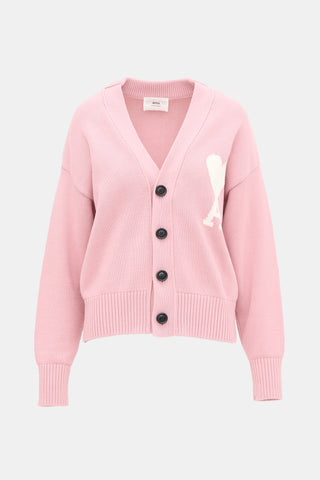 AMI Paris Wool Ami De Coeur Cardigan