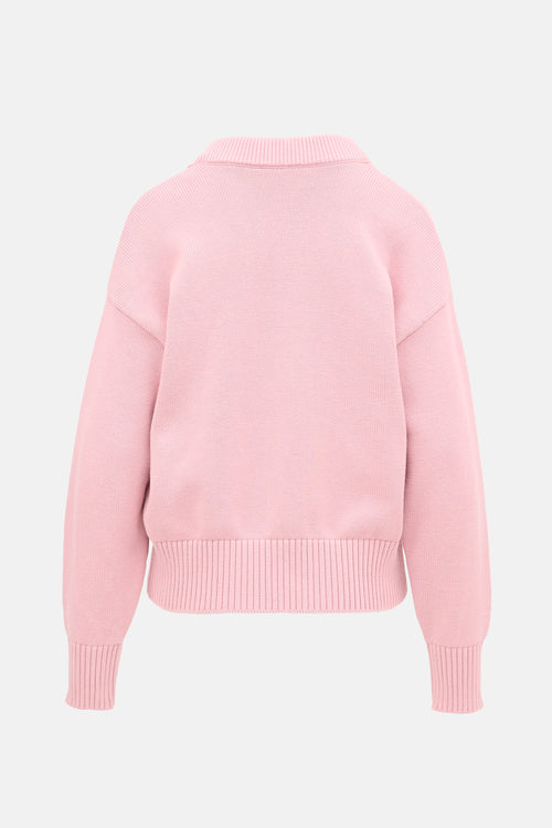 AMI Paris Wool Ami De Coeur Cardigan