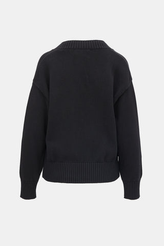 AMI Paris Wool Ami De Coeur V-Neck Sweater