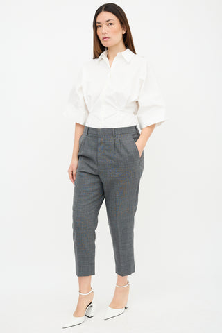 AMI Paris Wool Pleated Taper Trouser