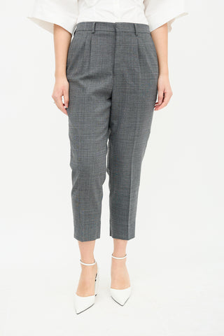 AMI Paris Wool Pleated Taper Trouser