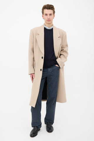 AMI Paris Wool Two Button Coat