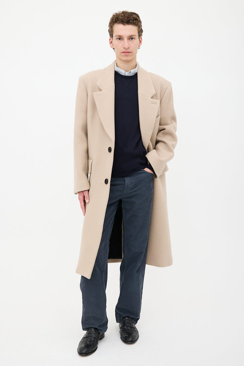 AMI Paris Wool Two Button Coat
