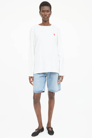 AMI Paris Embroidered Logo T-Shirt