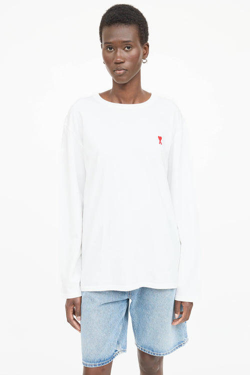 AMI Paris Embroidered Logo T-Shirt