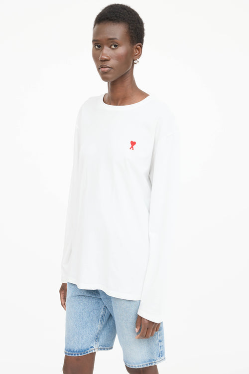 AMI Paris Embroidered Logo T-Shirt