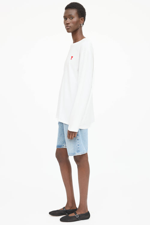 AMI Paris Embroidered Logo T-Shirt