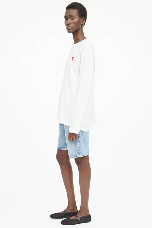 AMI Paris Embroidered Logo T-Shirt