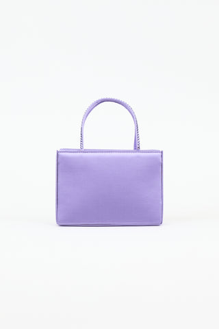 Amina Muaddi Satin Gilda Clutch