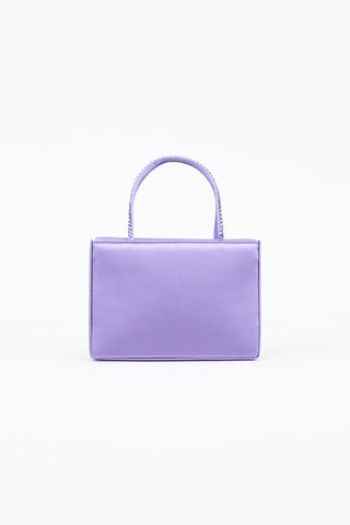 Amina Muaddi Satin Gilda Clutch