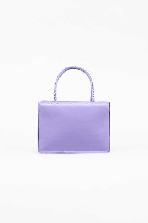 Amina Muaddi Satin Gilda Clutch