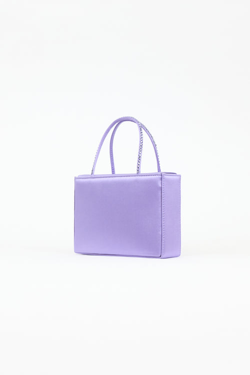 Amina Muaddi Satin Gilda Clutch