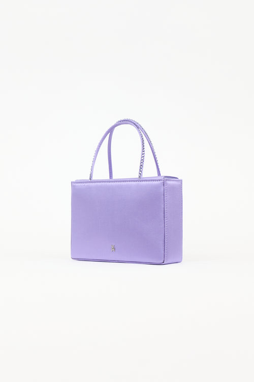 Amina Muaddi Satin Gilda Clutch