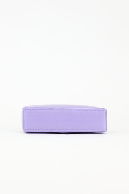 Amina Muaddi Satin Gilda Clutch