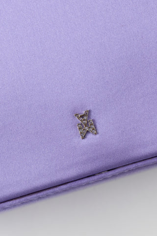 Amina Muaddi Satin Gilda Clutch