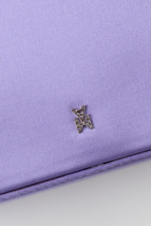 Amina Muaddi Satin Gilda Clutch