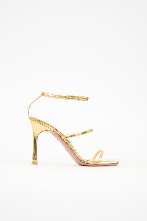 Amina Muaddi Leather Maya Sandal