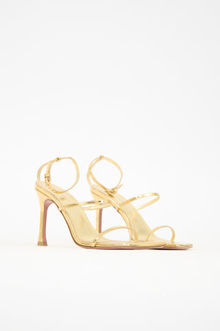 Amina Muaddi Leather Maya Sandal