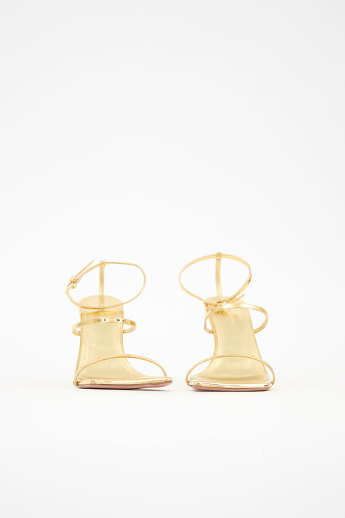 Amina Muaddi Leather Maya Sandal