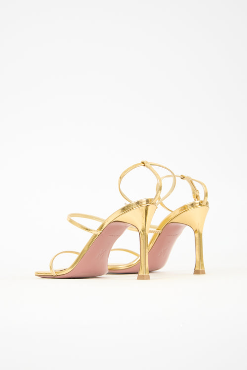 Amina Muaddi Leather Maya Sandal