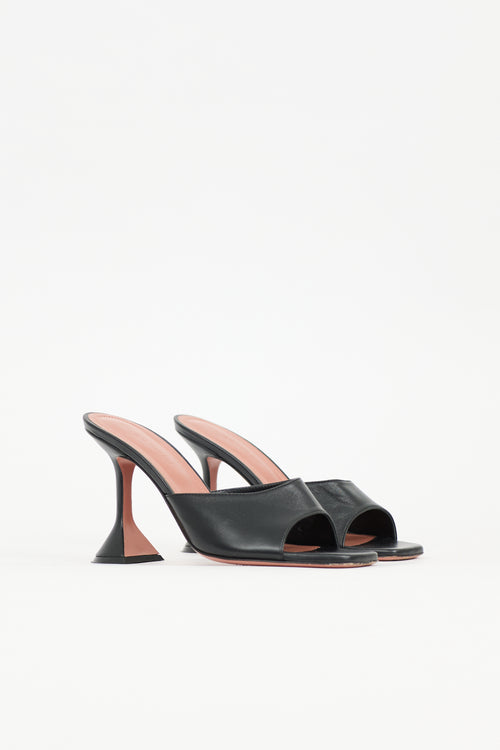 Amina Muaddi Leather Lupita Mule