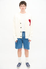 AMI Paris Wool Ami de Cœur Cardigan