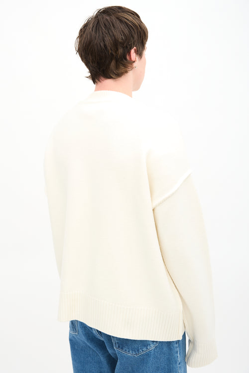 AMI Paris Wool Ami de Cœur Cardigan