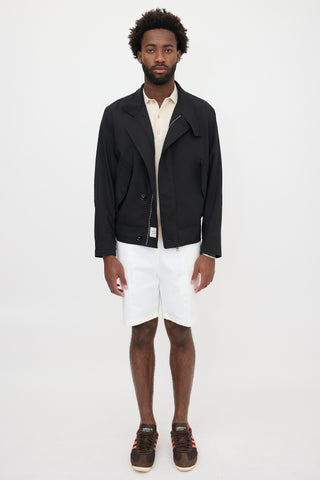 AMI Paris Wool Twill Zip Jacket