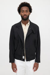 AMI Paris Wool Twill Zip Jacket