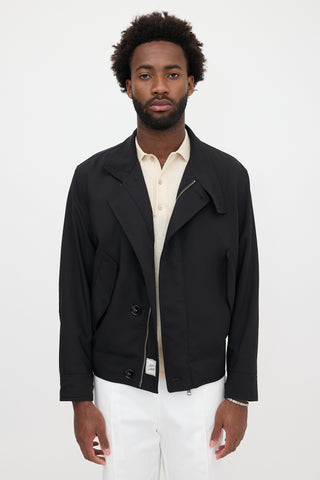 AMI Paris Wool Twill Zip Jacket