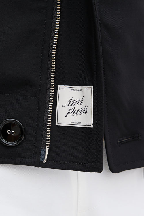 AMI Paris Wool Twill Zip Jacket