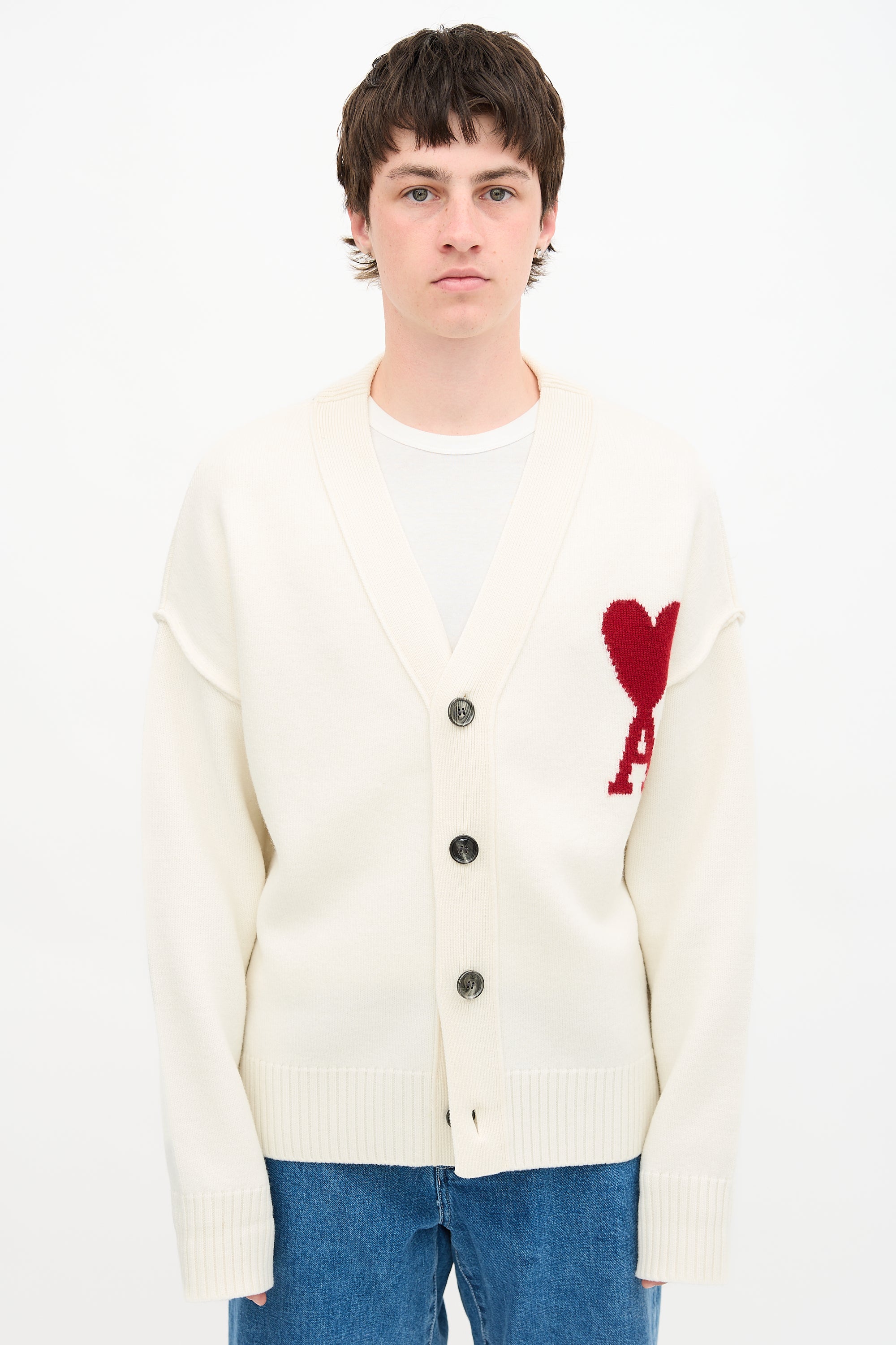 Ami Ropa AMI Paris // Wool Ami de Cœur Cardigan – VSP Consignment