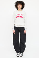 AMI Paris Coucou Canada Print Crewneck Sweater