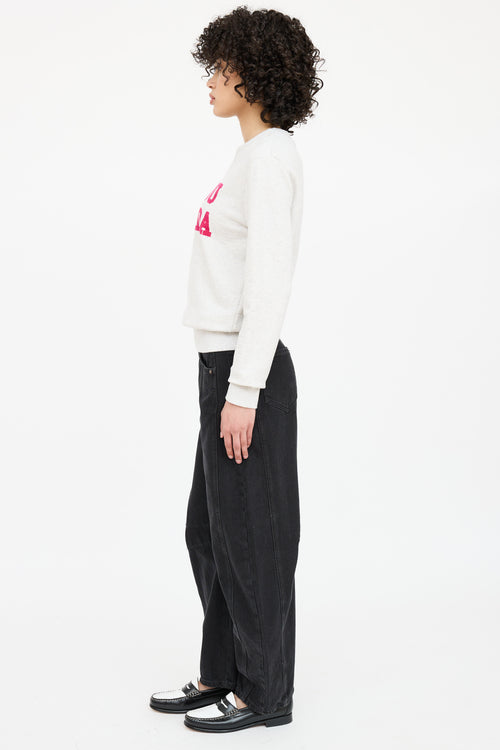 AMI Paris Coucou Canada Print Crewneck Sweater